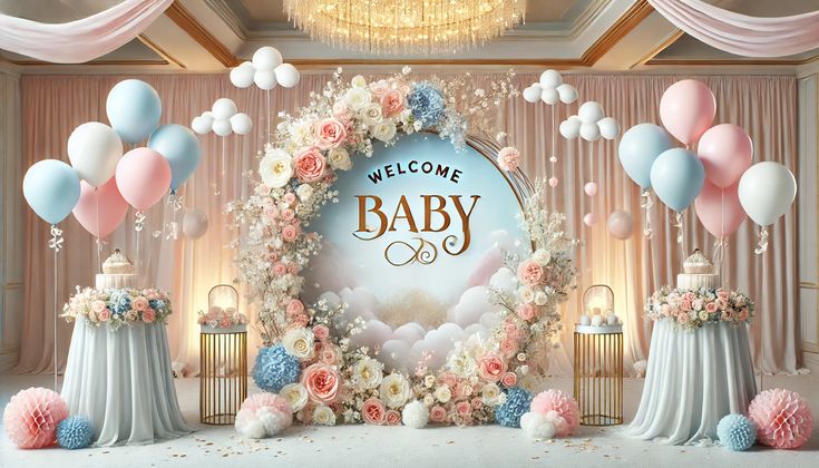 Baby shower flower arrangements